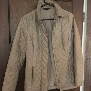 Brooks Brothers Classic Quilted Ladies Camel Down Women Warm Coat